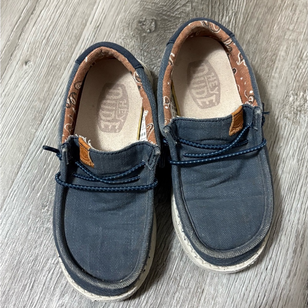 Hey Dude Blue Moccasins Comfortable Slip-On Shoes